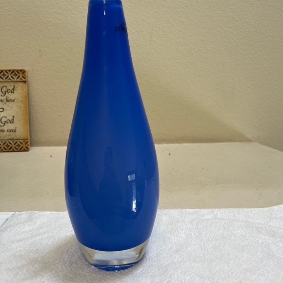 NORDSTROM at home beautiful vase.Hand made in Poland.SKY BLUE - Picture 8 of 11